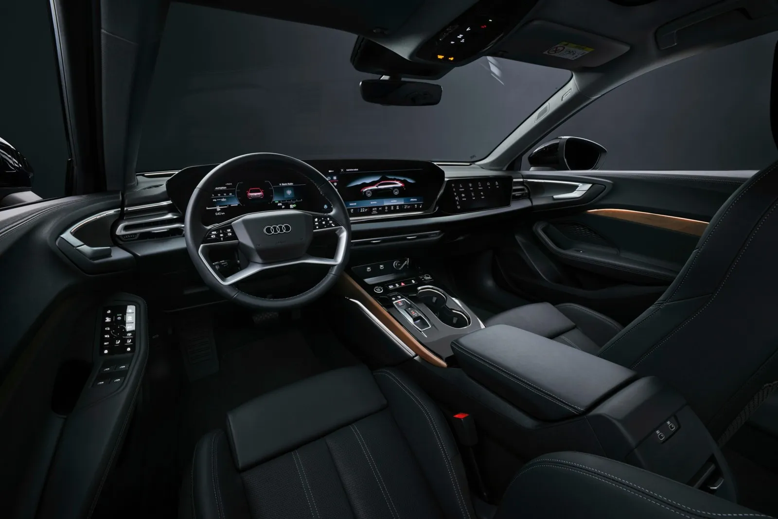 Das intuitive MMI-Touchscreen-System im Audi A5 bietet modernste Technologie und eine nahtlose Integration von Smartphone-Apps und Online-Diensten.