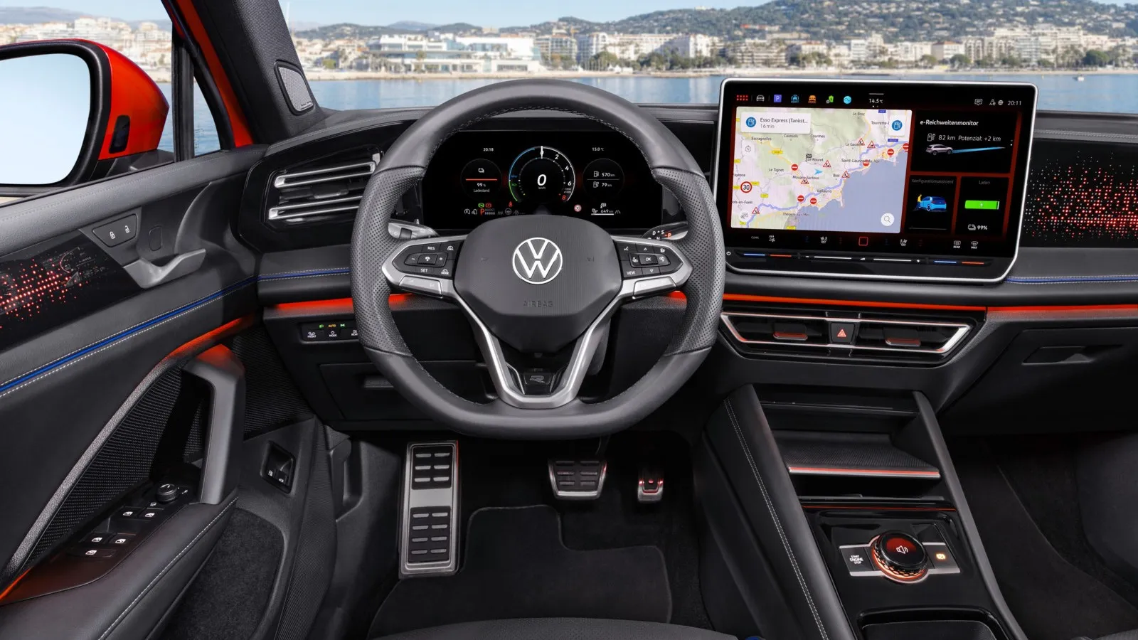 Das MIB3-Infotainmentsystem des Tiguan umfasst ein hochauflösendes 12-Zoll-Display und eine intuitive Bedienung, die durch drahtlose Smartphone-Integration ergänzt wird.