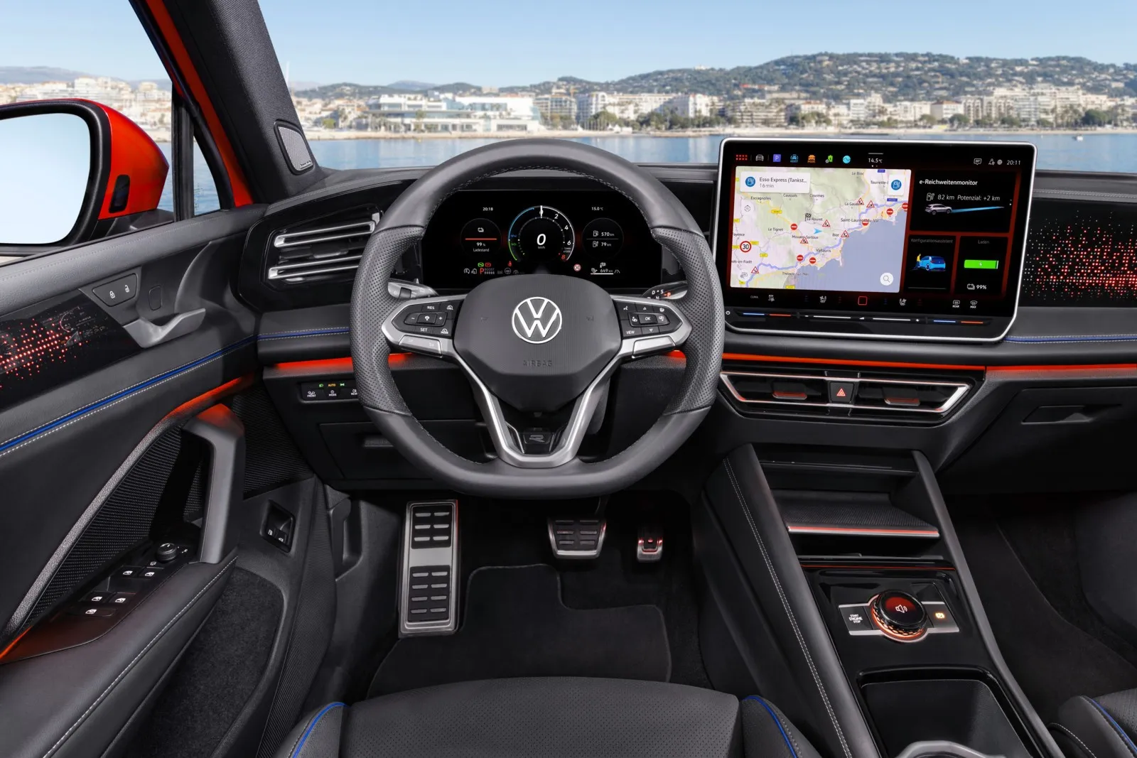 Das MIB3-Infotainmentsystem des Tiguan umfasst ein hochauflösendes 12-Zoll-Display und eine intuitive Bedienung, die durch drahtlose Smartphone-Integration ergänzt wird.