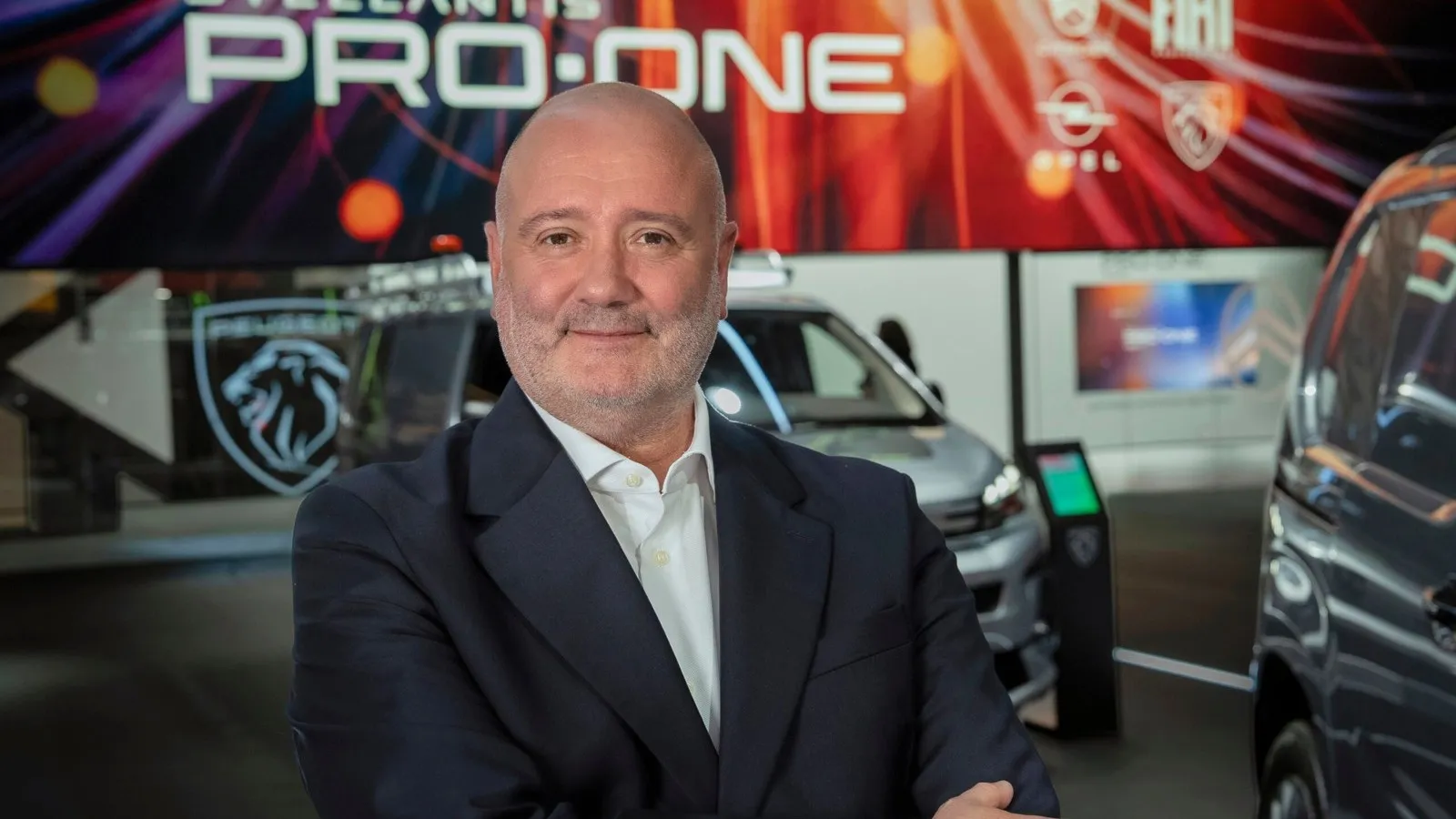 Eric Laforge, Senior Vice President Stellantis Pro One, spricht auf der IAA Transportation 2026 über autonome Logistik und die Zukunft gewerblicher Nutzfahrzeuge.