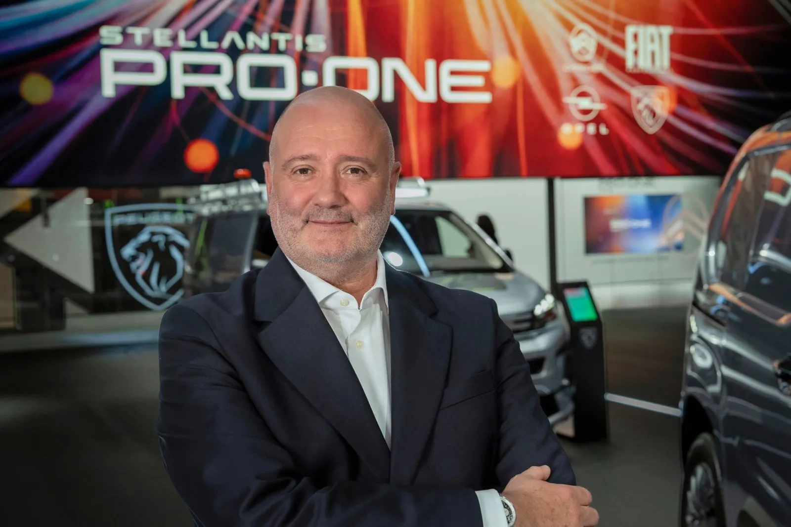 Eric Laforge, Senior Vice President Stellantis Pro One, spricht auf der IAA Transportation 2026 über autonome Logistik und die Zukunft gewerblicher Nutzfahrzeuge.