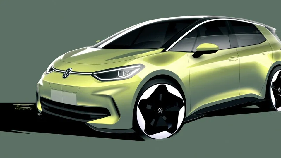 In ersten Design-Skizzen zeigt Volkswagen das dezente Facelift des ID.3.