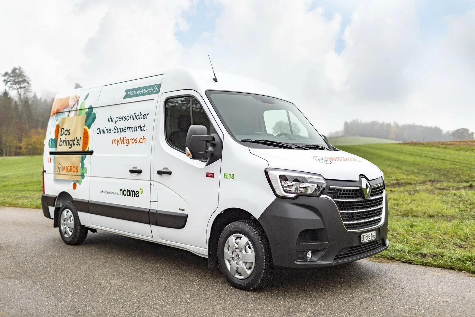 25 Renault Master ZE gingen als Auslieferungsfahrzeuge für den Online-Supermarkt Migros in die Schweiz.
