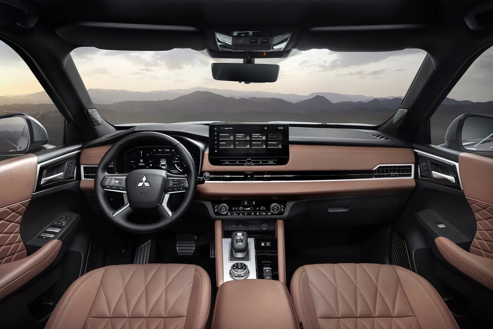 Stilvolles Interieur. Bereits die Basisversion hat u. a. ein Smart-Key-System, digitale Instrumententafel und Infotainment (beide mit 12,3-Zoll-Farbdisplay), 2-Zonen-Klimaautomatik, Soundanlage (8 Lautsprecher) und eine 360-Grad-Umgebungskameras ab Werk mit an Bord.