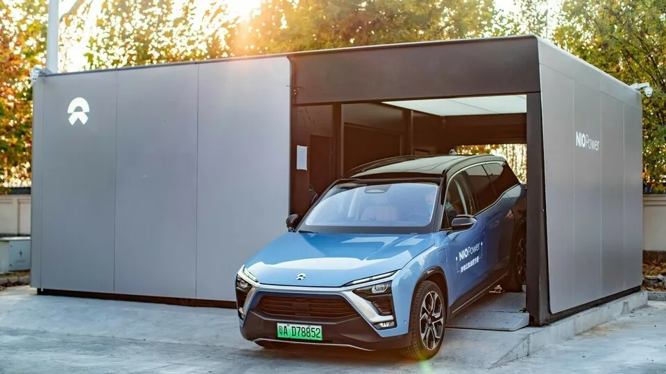 Auch Fahrzeuge des Herstellers Nio veranlagt Volkswagen zugunsten seiner CO2-Bilanz.
