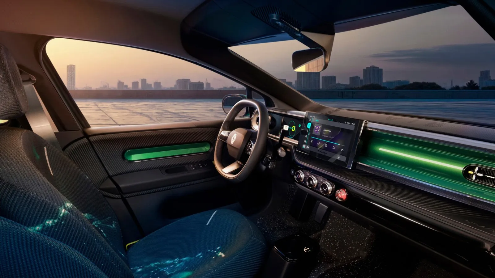 Infotainment und Co. werden über einen Touchscreen zwischen Fahrer und Beifahrer bedient, der wohl auch im kommenden Basismodell Serie sein dürfte.