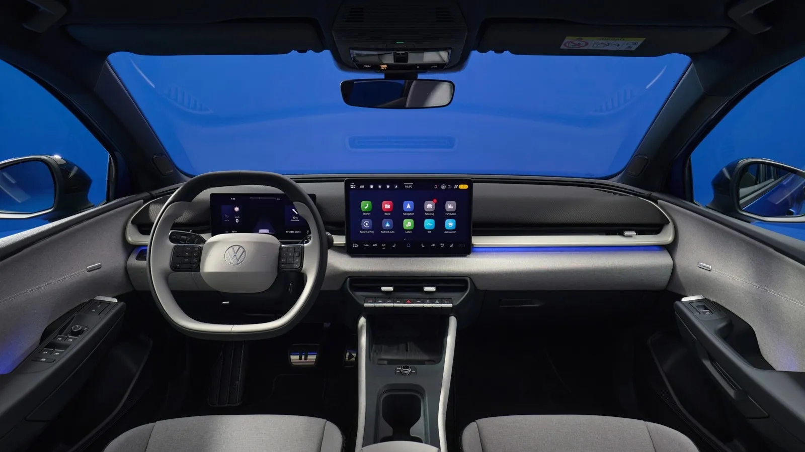 Die neue Cockpit-Landschaft mit dem digitalen Zehn-Zoll-Kombiinstrument.