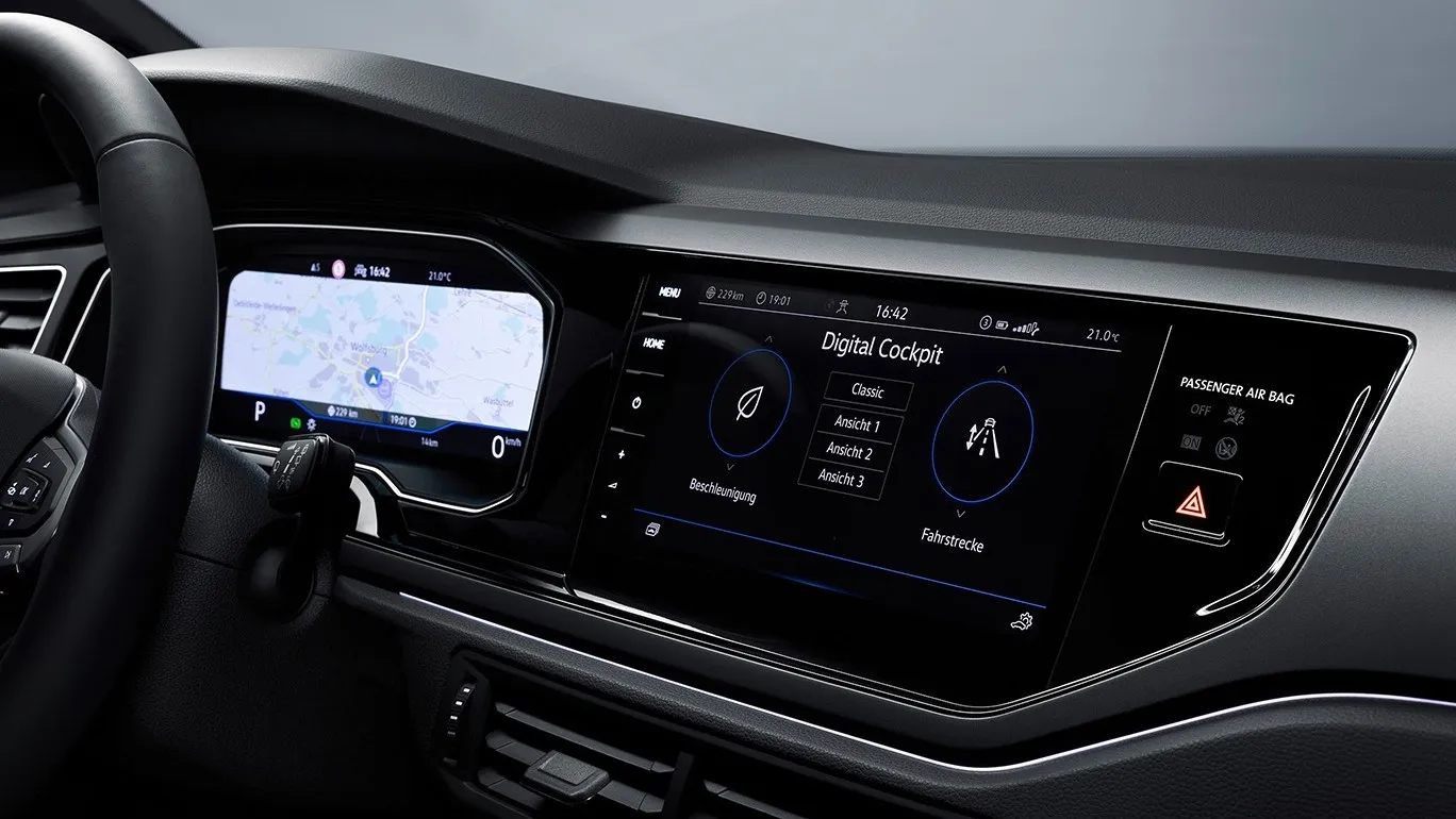 Die Infotainment-Topversion bietet im Polo einen Touchscreen mit über 9 Zoll Bildschirmdiagonale