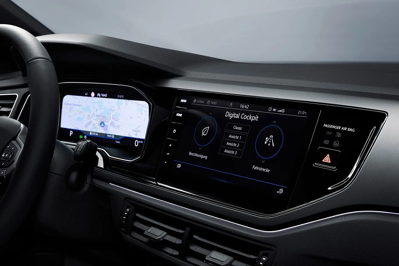 Die Infotainment-Topversion bietet im Polo einen Touchscreen mit über 9 Zoll Bildschirmdiagonale