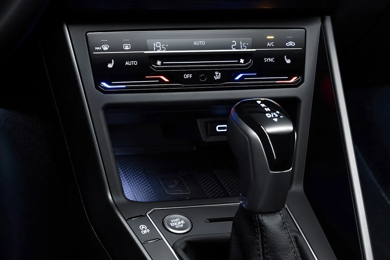 Neu ist die Bedieneinheit für die optionale Klimaautomatik im VW Polo