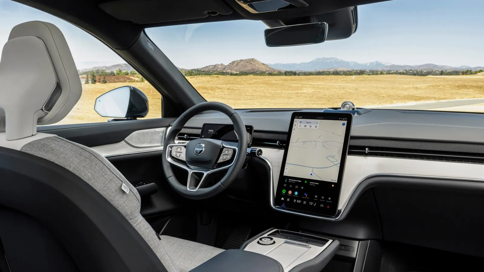 Der Innenraum des neuen Volvo EX90.