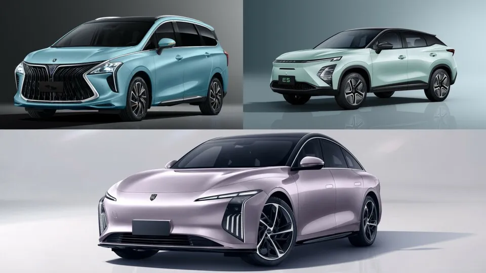 Dongfeng stellt unter anderem die Modelle Forthing 4 (Bild 1) und Forthing 7 (Bild 3) vor. Chery präsentiert fünf Neuheiten, darunter den Omoda 5 (Bild 2).