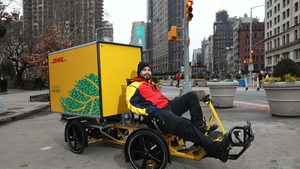 DHL testet Lastenrad Cubicycle in New York