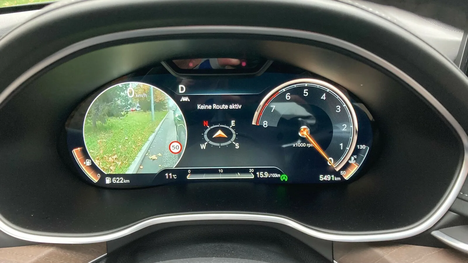 G80-Totwinkelassistent mit Videoeinblendung im Cockpit. Sehr sinnvoll und bereites bekannt aus anderen Modellen des Hyundai-Konzerns.