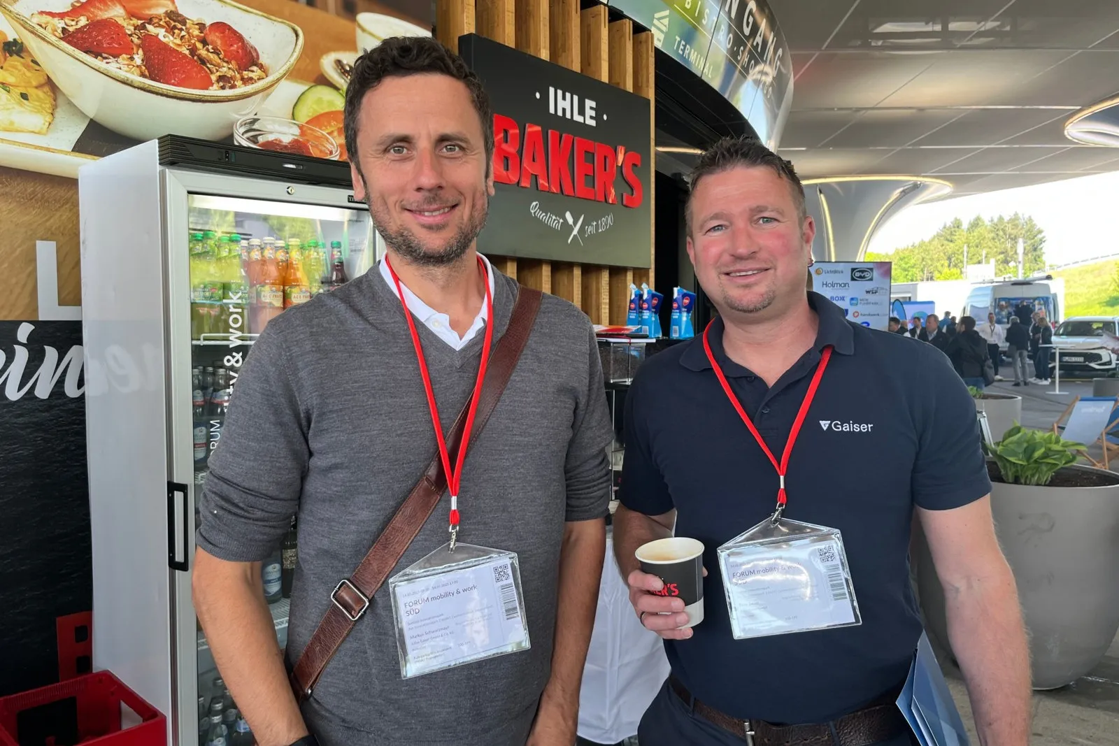 Tony Bauer und Markus Schwarzmayr von Julius Gaiser – Heizung- und Klimatechnik: „Wir haben fast 200 Fahrzeuge – da lohnt sich der Blick auf Neues.“