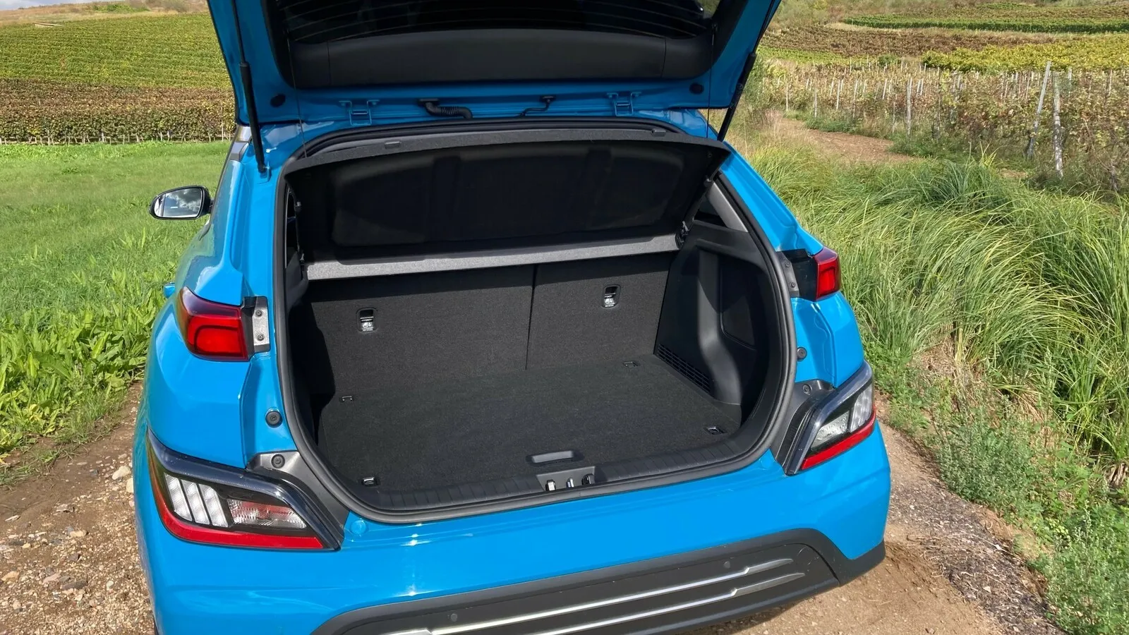 332 bis 1.114 Liter fasst der Kofferraum des vollelektrischen Hyundai Kona.