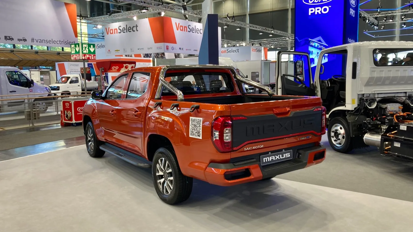 Die SAIC-Marke Maxus kam mit dem vollelektrischen Pick-up T90 nach Hannover.
