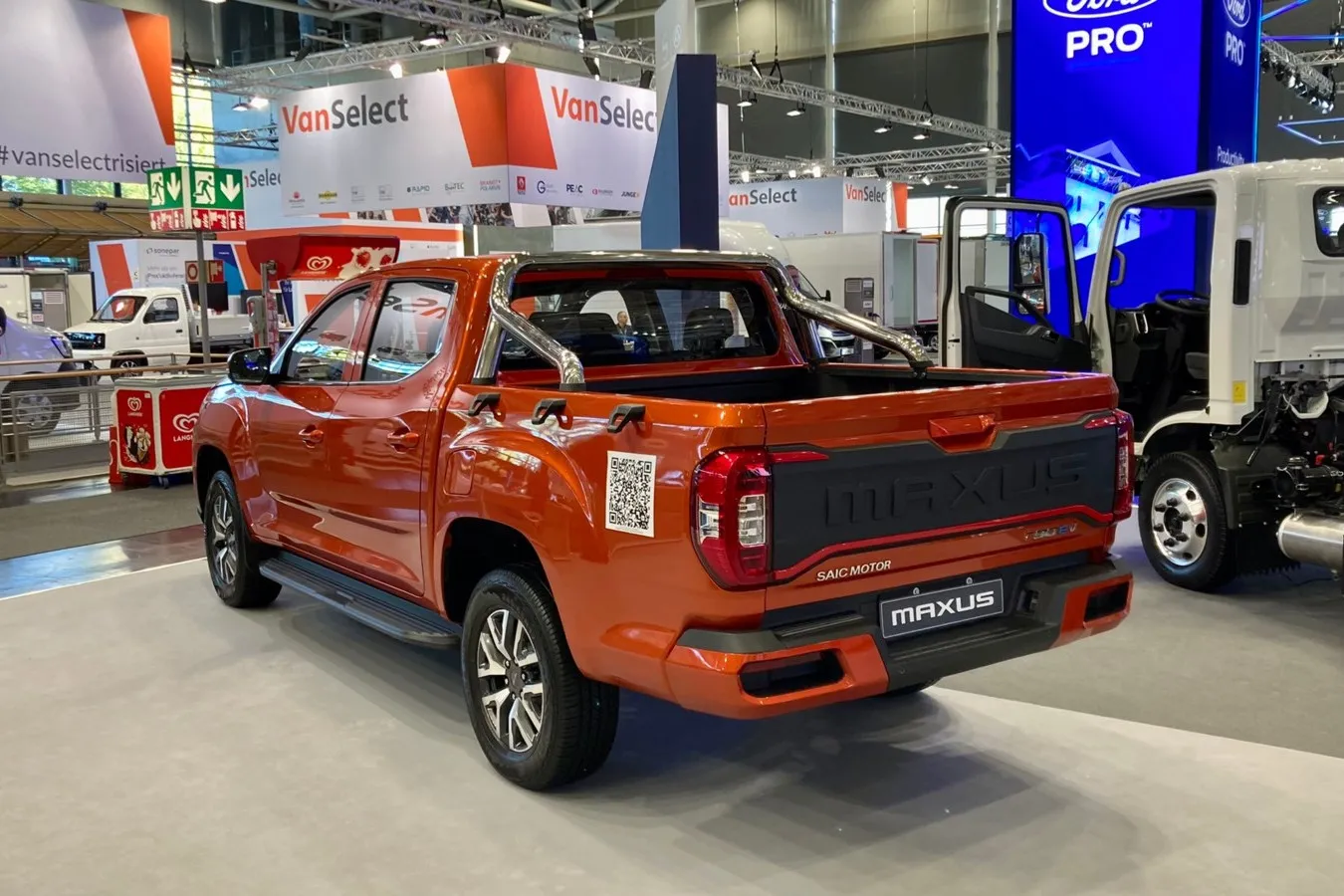 Die SAIC-Marke Maxus kam mit dem vollelektrischen Pick-up T90 nach Hannover.