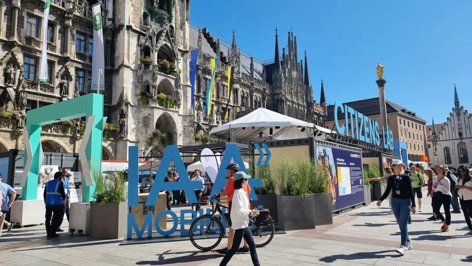 Open Spaces der IAA Mobility in München: Auch 2023 führt der VDA das beim letzten Mal begonnene Konzept fort.