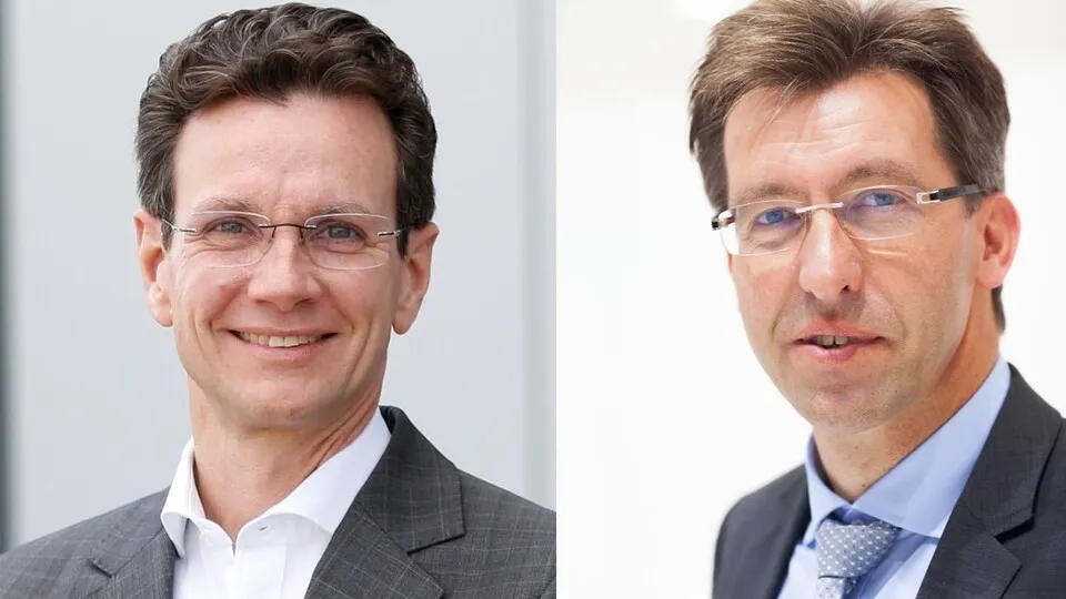 Peter Kühl (l.) und Steffen Zöhke von Skoda Auto Deutschland standen bfp FUHRPARK & MANAGEMENT Rede und Antwort.
