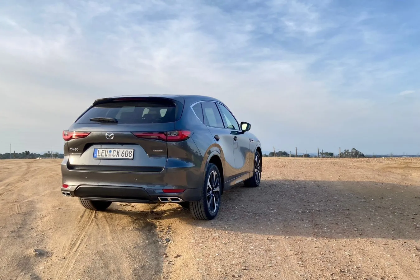 Das knackige Heck trägt der Diesel-CX-60 ebenfalls.