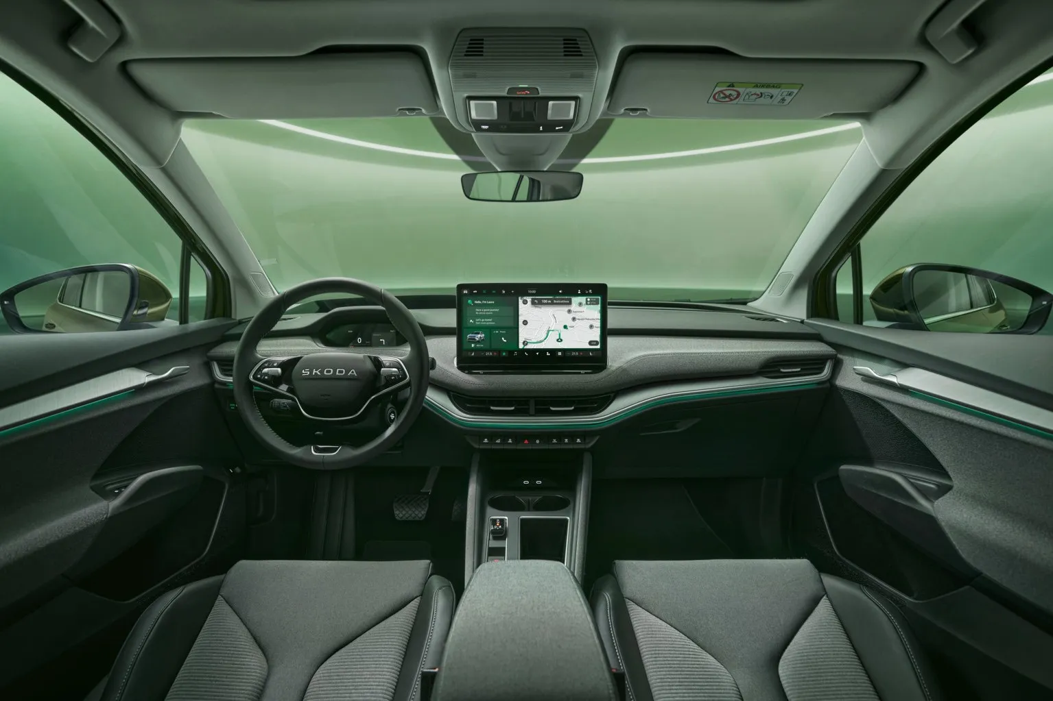 Das 13-Zoll-Infotainment-Touch-Display ist Serie im Enyaq.