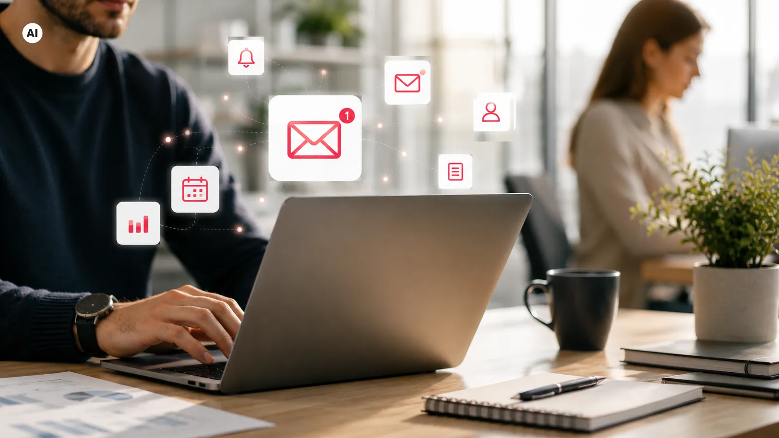 Newsletter-Anmeldung mobility.one, KI-generiertes Bild (AI)