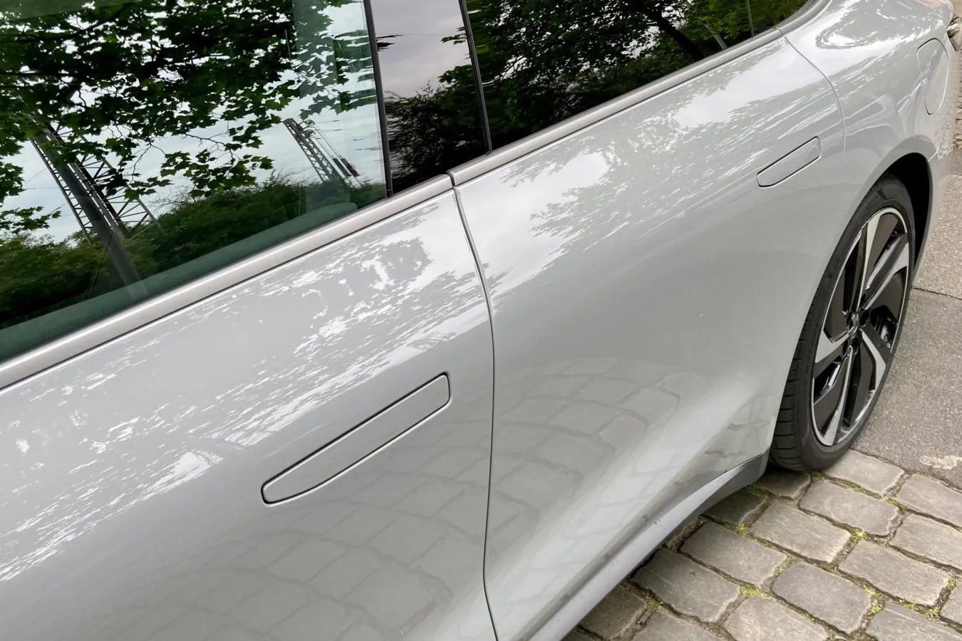Eingeklappte ET7-Türgriffe für eine bessere Aerodynamik …