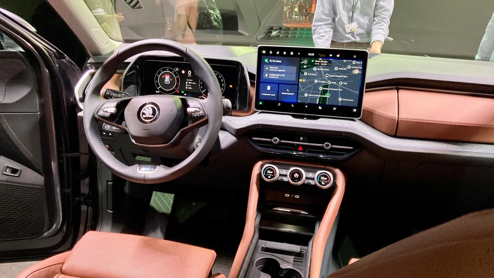 10 oder 13 Zoll (Bild) großerTouchscreen für die Bedienung des Infotainmentsystems im neuen Skoda Kodiaq.