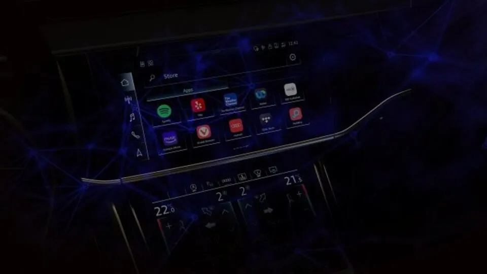 Der ab Juli in einigen Audi-Modellen verfügbare Appstore bietet auch Apps von Drittanbietern wie Spotify an, die sich dann ins bordeigene Infotainmentsystem integrieren lassen