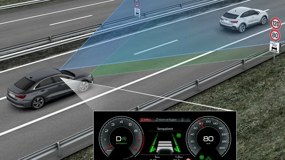 Die Verkehrszeichenerkennung arbeitet nicht immer zuverlässig