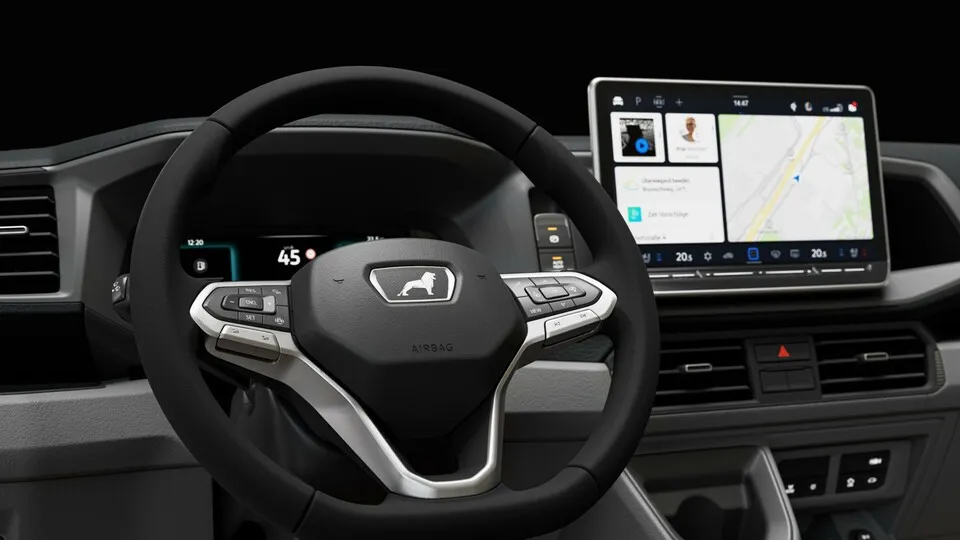 Das Cockpit im MAN TGE wird deutlich modernisiert