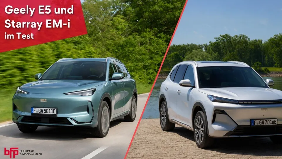Der vollelektrische Geely E5 und der Plug-in-Hybrid Starray EM-i im ersten Fahrtest für den deutschen Markt.