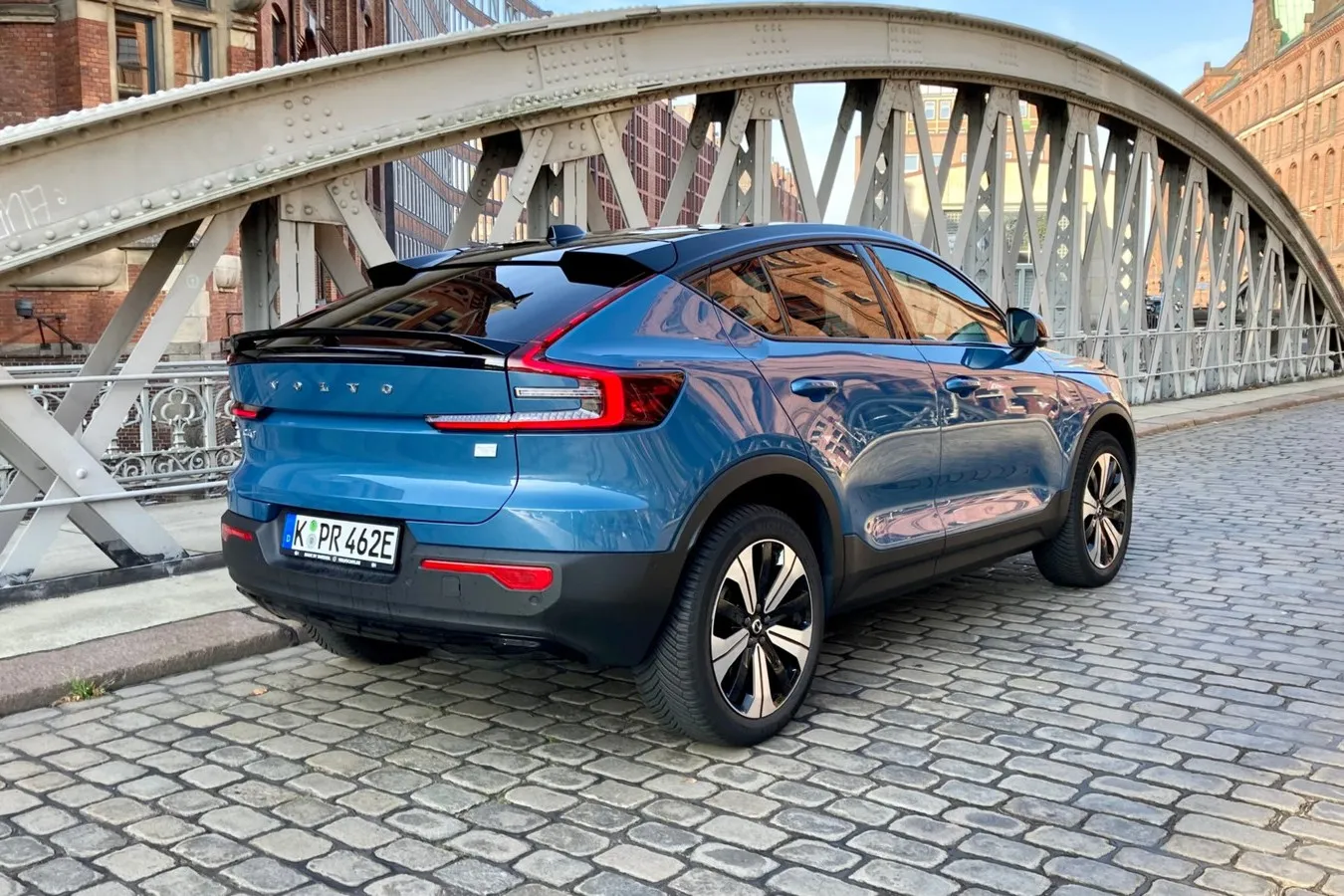 Die größten Rückleuchten der aktuellen Volvo-Palette: der C40 zeigt auch am Heck Charakter.