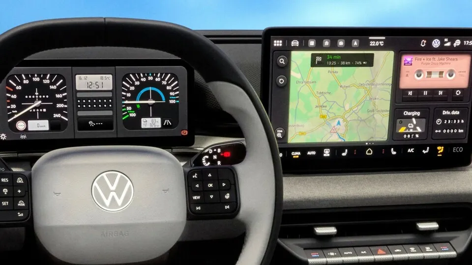Digitalinstrument mit 10,25 Zoll und zentrales Infotainmentdisplay mit rund 13 Zoll Bildschirmdiagonale sollen für bessere Übersicht und Bedienbarkeit in den künftigen VW ID-Modellen  sorgen.