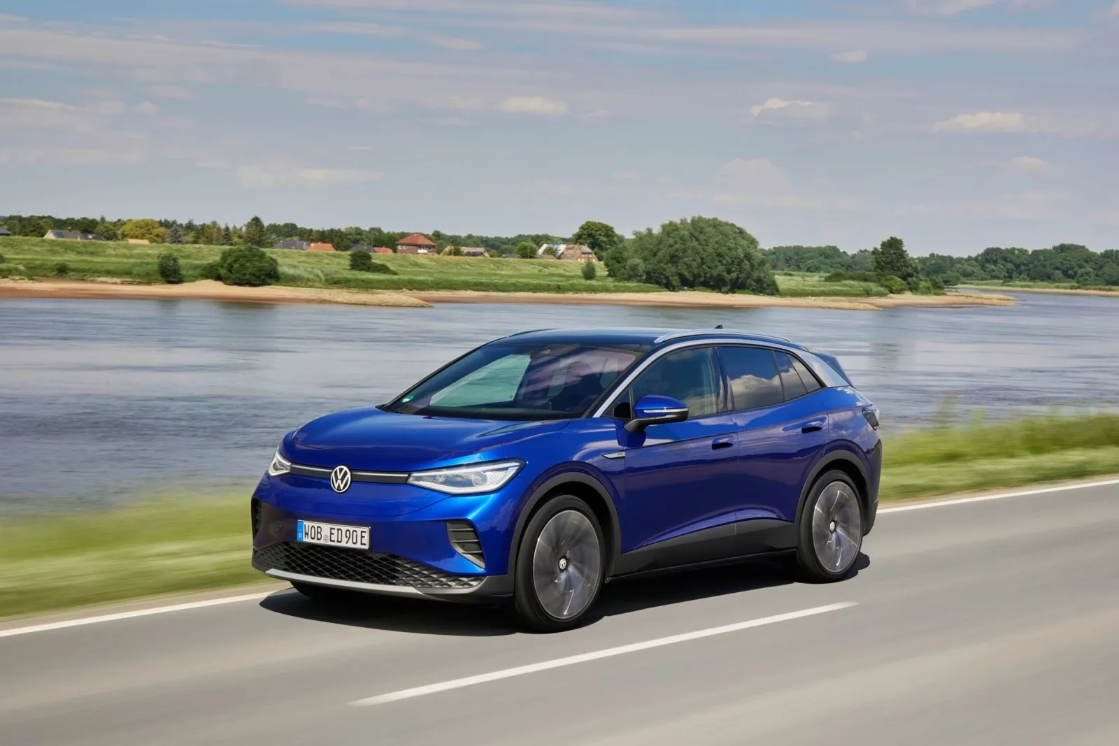 Platz fünf mit 47,8 Prozent Händlereinkaufswert: der VW ID.4 Pro Performance.