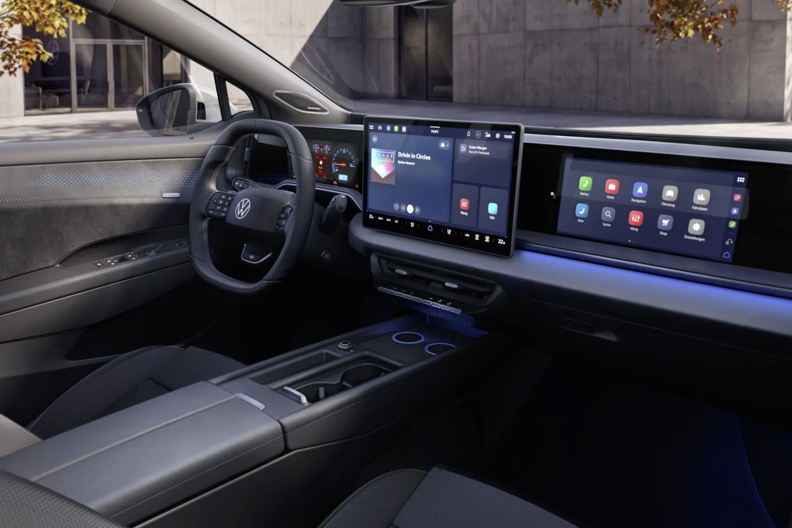 VW ID Tiguan: Das Cockpit bietet bis zu drei Displays.