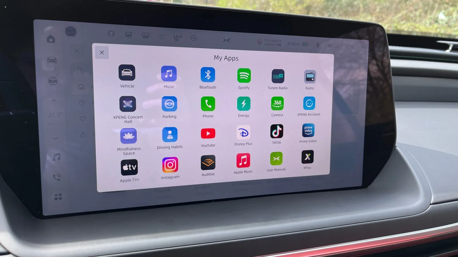 Software first: Allerlei Apps stehen den Passagieren im Xpeng-Betriebssystem Xmart OS zur Verfügung.