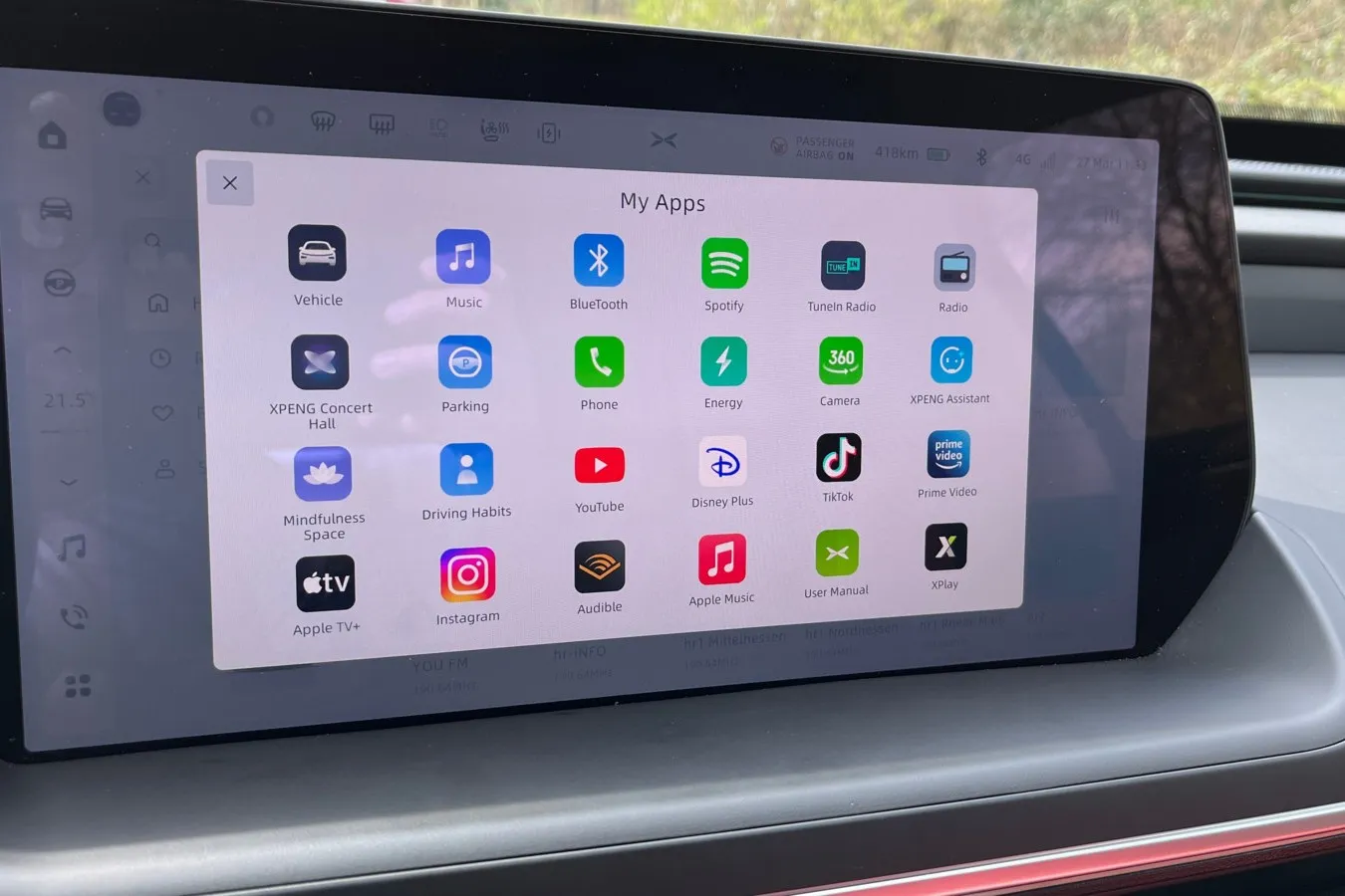 Software first: Allerlei Apps stehen den Passagieren im Xpeng-Betriebssystem Xmart OS zur Verfügung.